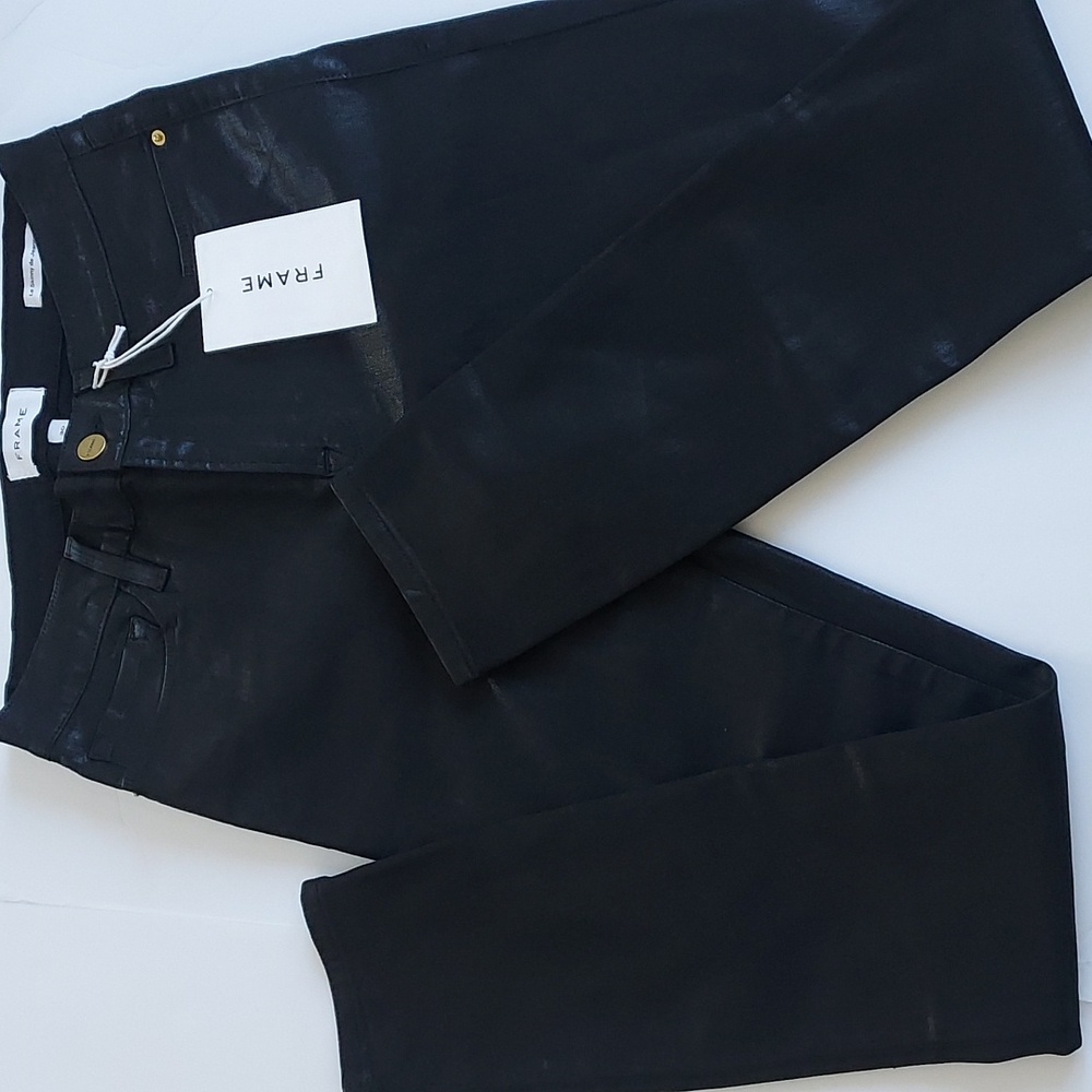 Frame Denim Black Skinny Jeans - Picture 5 of 14